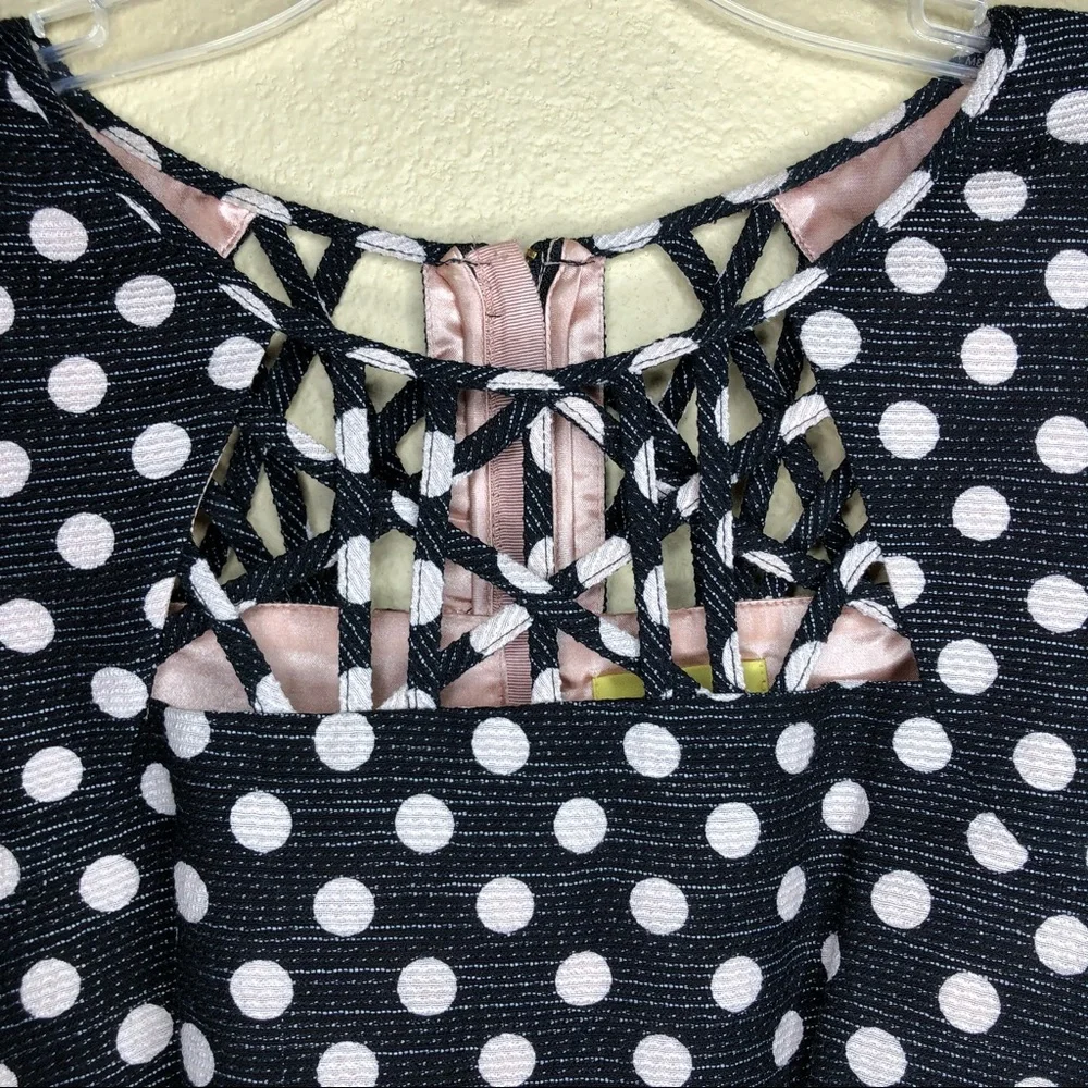 MAEVE Nicola black dress with blush polka dots 6 - Picture 7 of 7